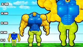 Growing weak to MEGA MUSCLE BODYBUILDER!! - Roblox Lifting Hero 3D Idle Muscle