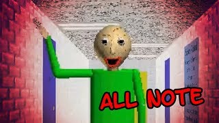 Baldi's Basics in Education and Learning ALL NOTES