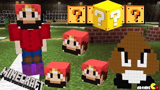 SUPER MARIO Minecraft Mod Challenge One Command Block Lucky Blocks Goombas!