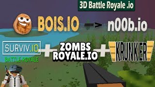 Bois.io - SUPER IO GAMES PLAY vs n00b.io ! // Epic Surviv.io vs Zombsroyale.io vs Krunker.io
